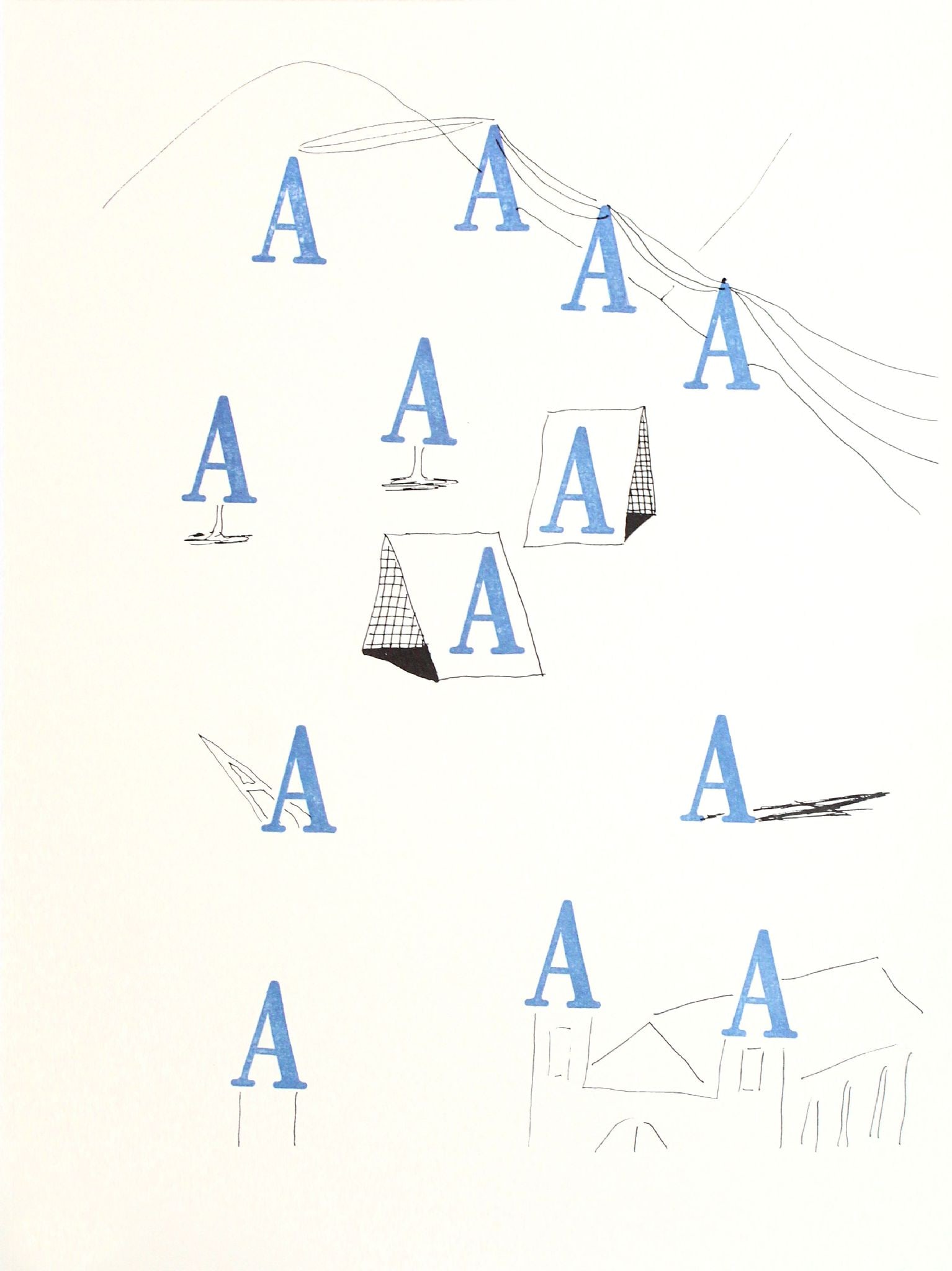 David Hockney - Letter A from "Hockney (1 of 1)