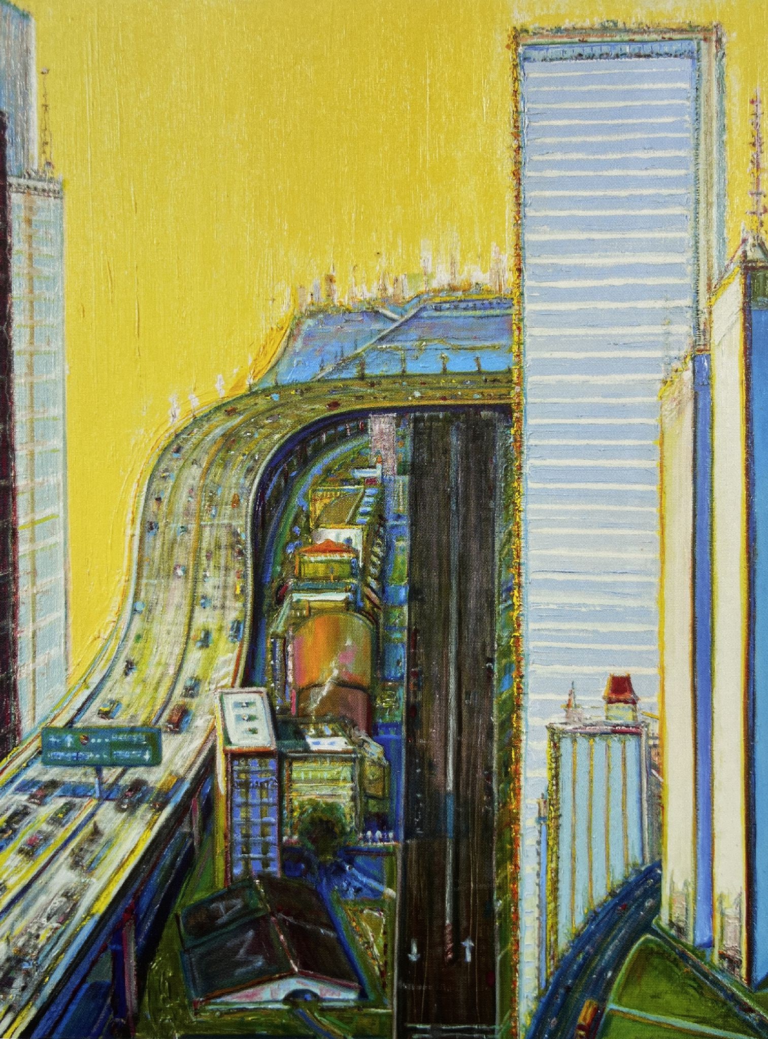 Wayne Thiebaud - Sunset City: Artist: Wayne Thiebaud Title: Sunset City Year: 2019 Dimensions: 8 1/2 x 9 1/2 in. Edition: From the Rare Limited Edition Medium: Offset Lithograph on gloss tex