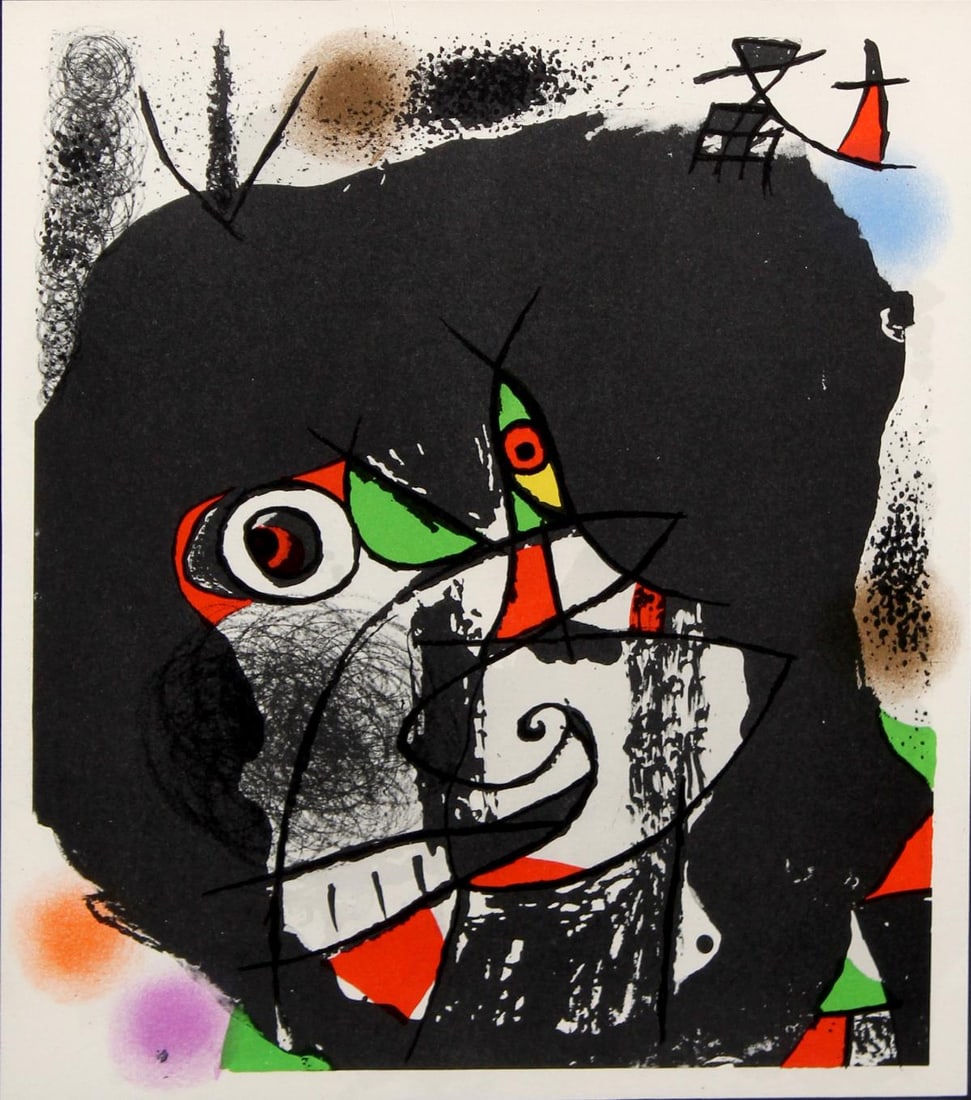 Joan Miro - Revolutions I: Artist: Joan Miro Title: Revolutions I Year: 1975 Dimensions: 14.75in. by 10.25in. Edition: From the rare limited edition Publisher: Societe internationale d'art XXe siecle