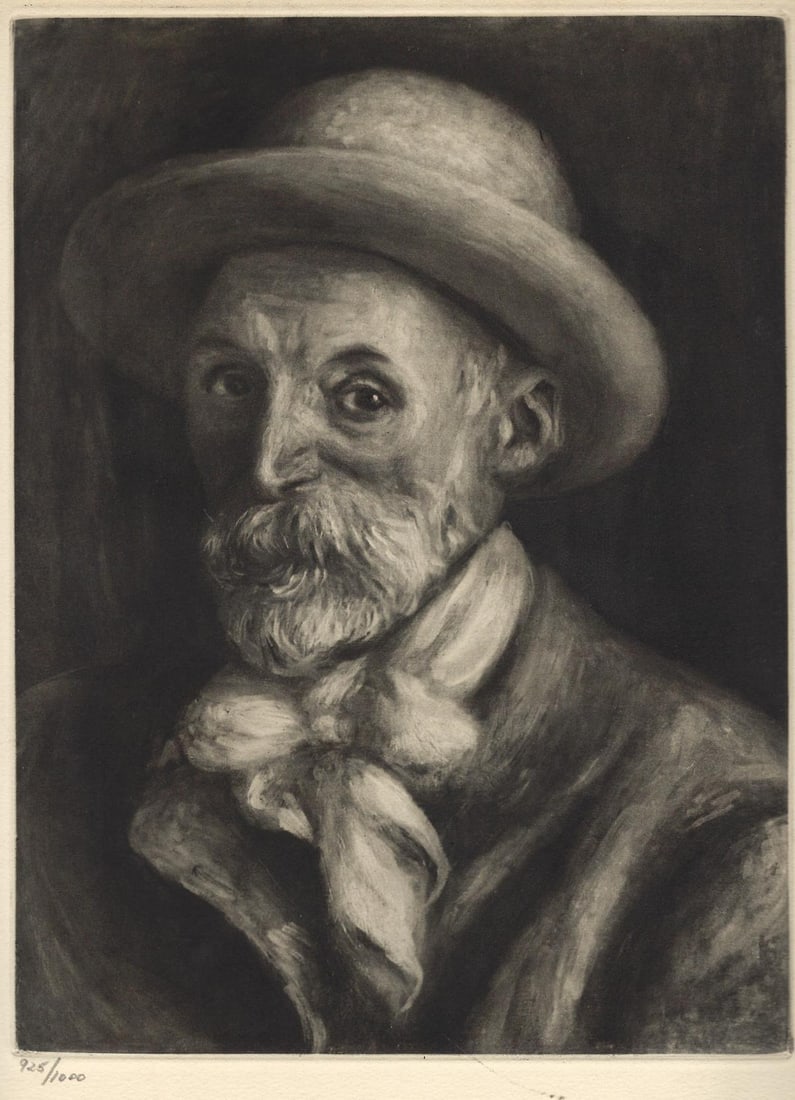 Pierre-Auguste Renoir (After) - Self Portrait: Artist: Pierre-Auguste Renoir (After) Title: Self Portrait Year: 1919 Dimensions: 9in. by 11in. Edition: From the Rare Limited Edition Publisher: Ambroise Vollard; Paris France. Suite: La Vie et L