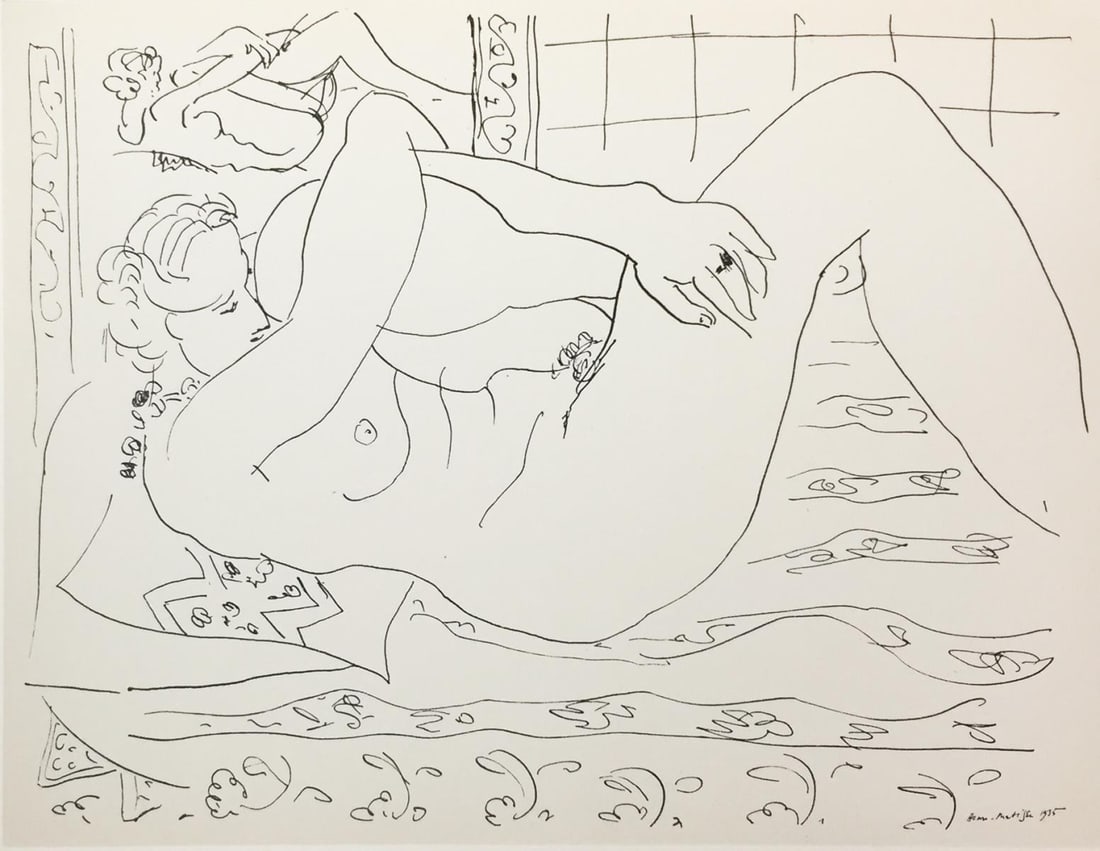 Henri Matisse (After) - Untitled: Artist: Henri Matisse (After) Title: Untitled Year: 1936 Dimensions: 11in. by 8.5in. Edition: From the rare limited edition Publisher: Editions Cahiers D'Art Paris. Suite: Cahiers d'Art 11e Anee.