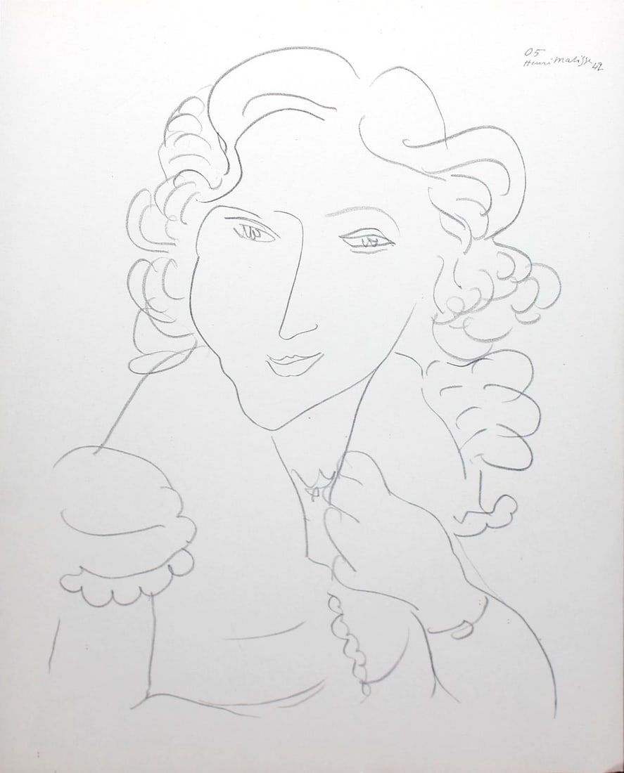 Henri Matisse (After) - Untitled: Artist: Henri Matisse (After) Title: Untitled Year: 1943 Dimensions: 9.5in. by 12.5in. Edition: From the rare limited edition Publisher: Martin Fabiani Editeur<