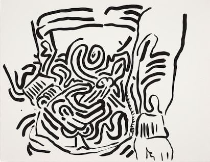 Keith Haring - Untitled II from "Bad Boys": Artist: Keith Haring Title: Untitled II from "Bad Boys" Year: 1986 Dimensions: 19 7/8in. by 25 3/4in. Edition: Unnumbered Proof Outside the Limited Edition of 30 Publisher: B?bert Rotterdam Medium: