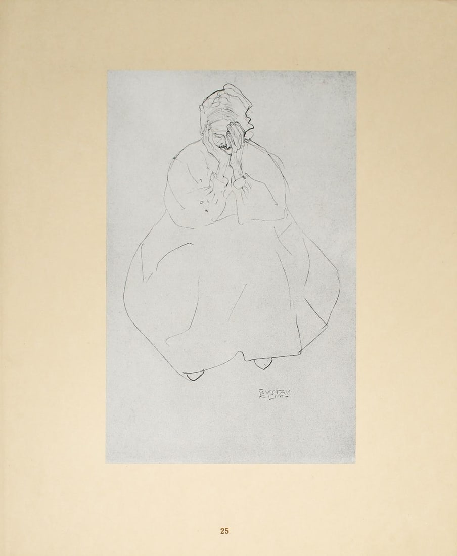 Gustav Klimt (After) -: Artist: Gustav Klimt Title:rreichische Staatsdruckerei Suite: Gustav Klimt by Max Eisler Medium: Offset lithograph on card stock backed paper Condition: Excellent Signature Details: Signed in the
