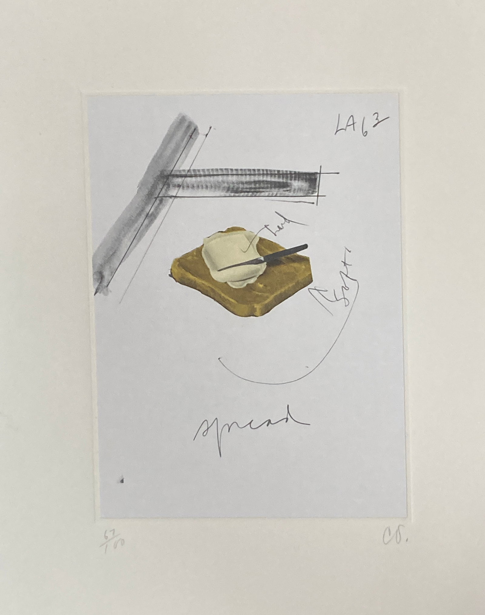 Claes Oldenburg - Notes in Hand 24: Artist: Claes Oldenburg Title: Notes in Hand 24 Year: 1972 Dimensions: 8 x 10 in. Edition: From the rare limited edition of 100 Publisher: Professional Prints Suite: Notes in Hand Medium: Lithograph