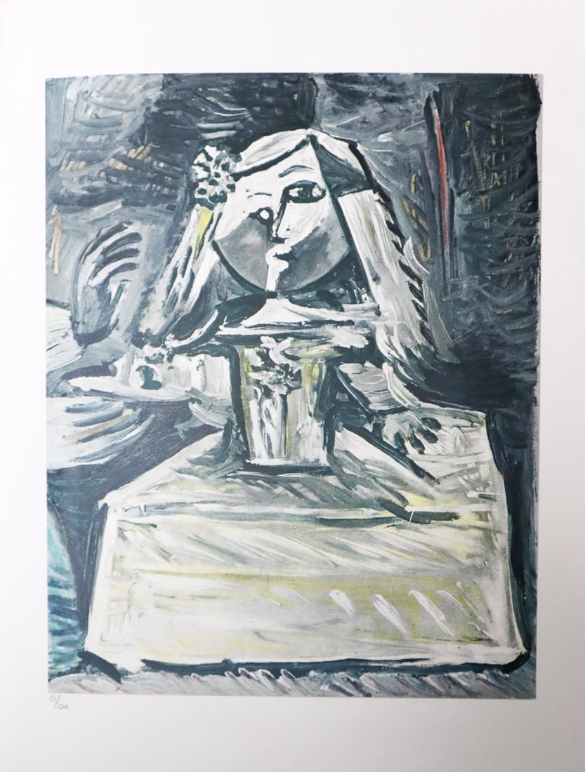 Pablo Picasso (After) - Les Menines: Artist: Pablo Picasso (After) Title: Les Menines Year: 1957 Dimensions: 7.5in. by 9in. Edition: From the rare limited edition of 100 Publisher: Editions Cercle D'art Paris Suite: Les Menines Et La