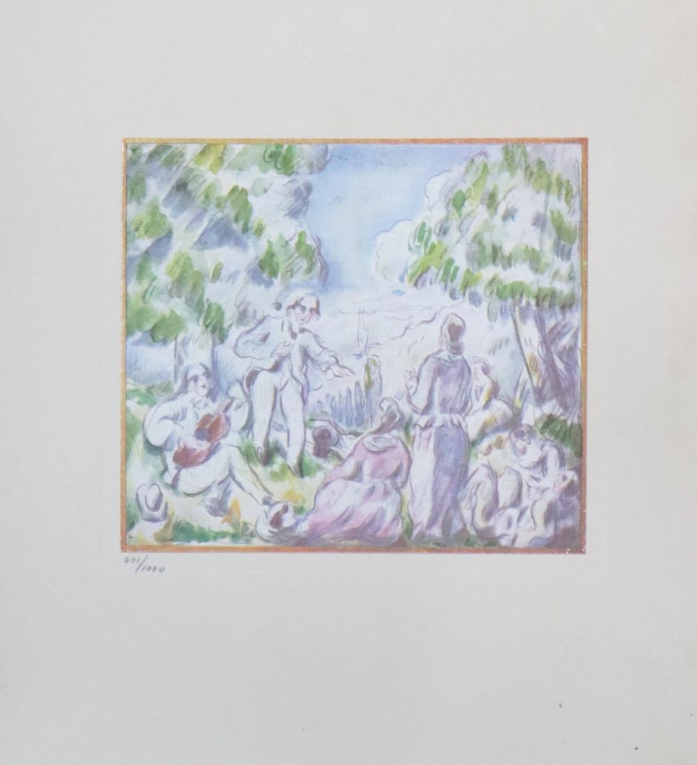 Paul Cezanne (after) - Untitled: Artist: Paul Cezanne (after) Title: Untitled Year: 1914 Dimensions: 5.5in. by 5in. Edition: From the rare limited edition of 650 Publisher: Ambroise Vollard Editeur: 6 Rue Lafitte Paris France.