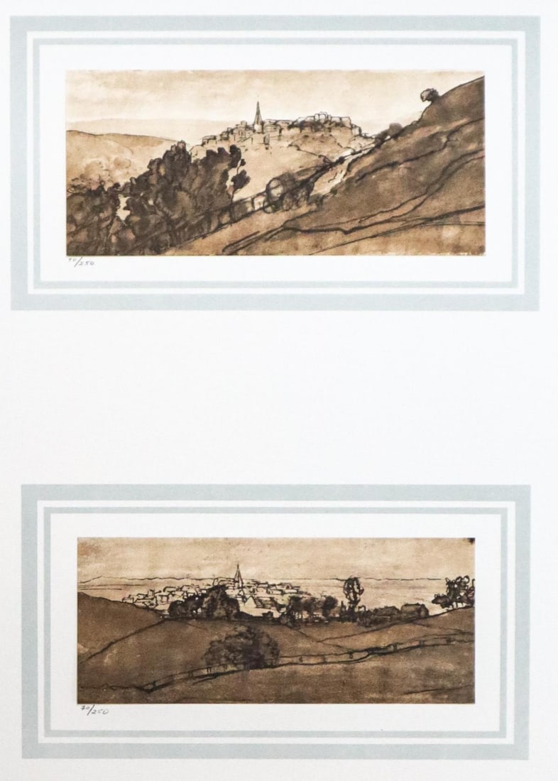 Edgar Degas (After) - Le Village d'Exmes: Artist: Edgar Degas (After) Title: Le Village d'Exmes Year: 1864 Dimensions: 16in. by 20in. Edition: 70 From the rare limited edition of 250 Publisher: Demotte Editeur Suite: Les Dessins de Degas