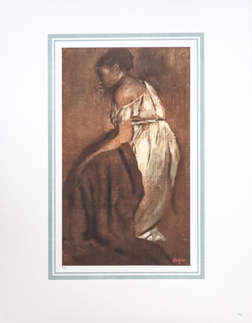 Edgar Degas (After) - Jeune femme a demi-deshabillee: Artist: Edgar Degas (After) Title: Jeune femme a demi-deshabillee Year: 1875 Dimensions: 16in. by 20in. Edition: 70 From the rare limited edition of 250 Publisher: Demotte Editeur Suite: Les Dessins