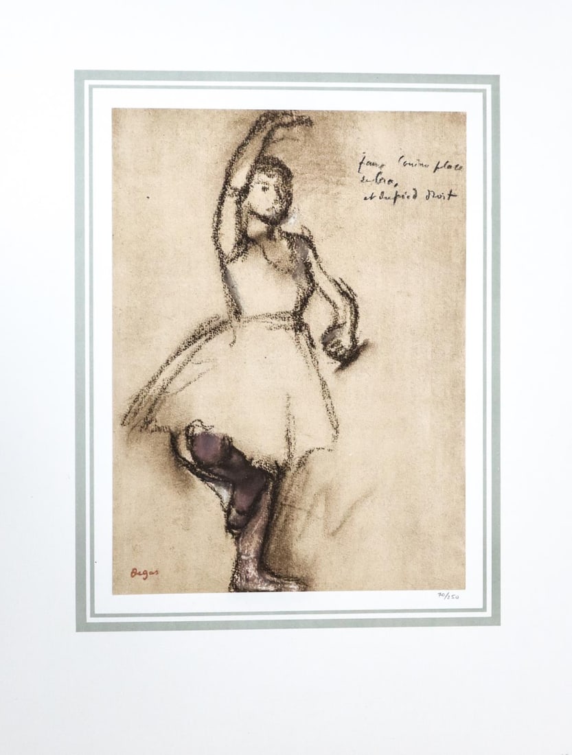 Edgar Degas (After) - Danseuses de face: Artist: Edgar Degas (After) Title: Danseuses de face Year: 1885 Dimensions: 16in. by 20in. Edition: 70 From the rare limited edition of 250 Publisher: Demotte Editeur Suite: Les Dessins de Degas