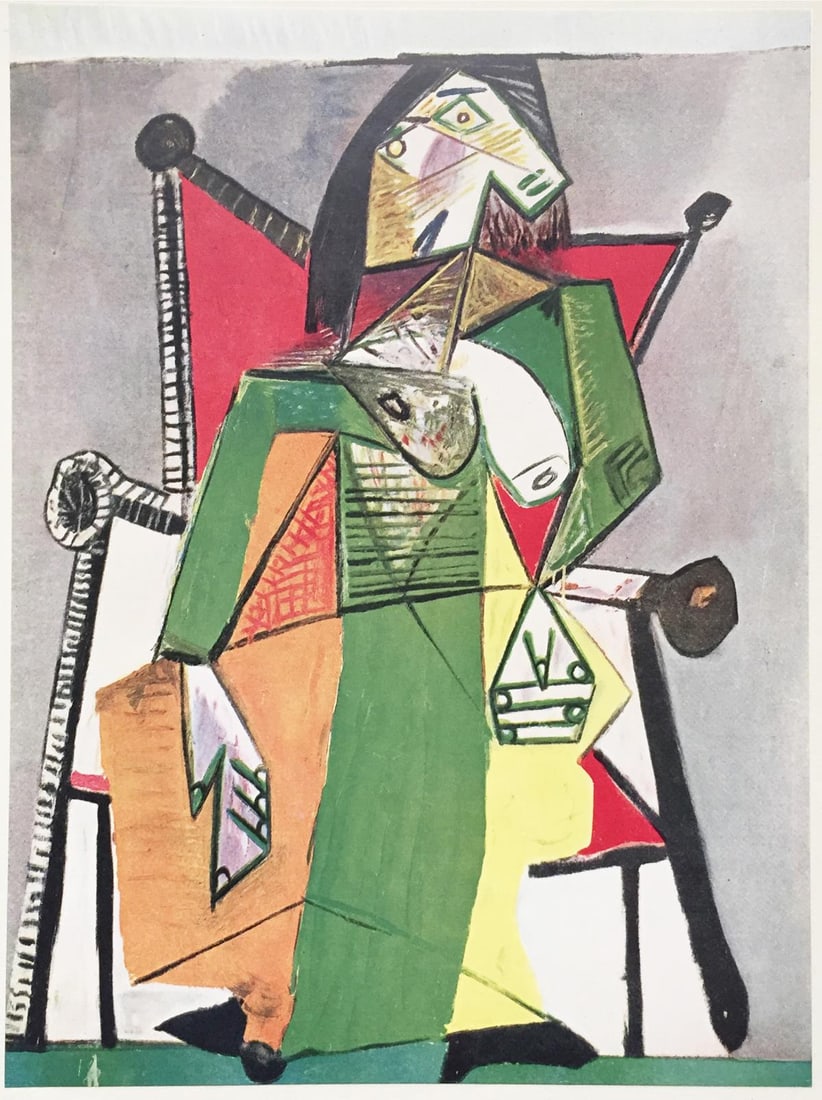 Pablo Picasso (After) - Femme Assise dans un Fauteuil: Artist: Pablo Picasso (After) Title: Femme Assise dans un Fauteuil Year: 1946 Dimensions: 14 3/4in. by 10 7/8in. Edition: From the Rare Limited Edition Publisher:</