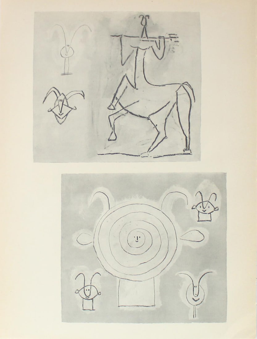 Pablo Picasso - Untitled (Antipolis III) (After): Artist: Pablo Picasso Title: Untitled (Antipolis III) Year: 1948 Dimensions: 13 5/8in. by 10 7/16in. Edition: From the Rare Limited Edition Publisher: Verve Paris Suite: Couleur de Picasso Medium: