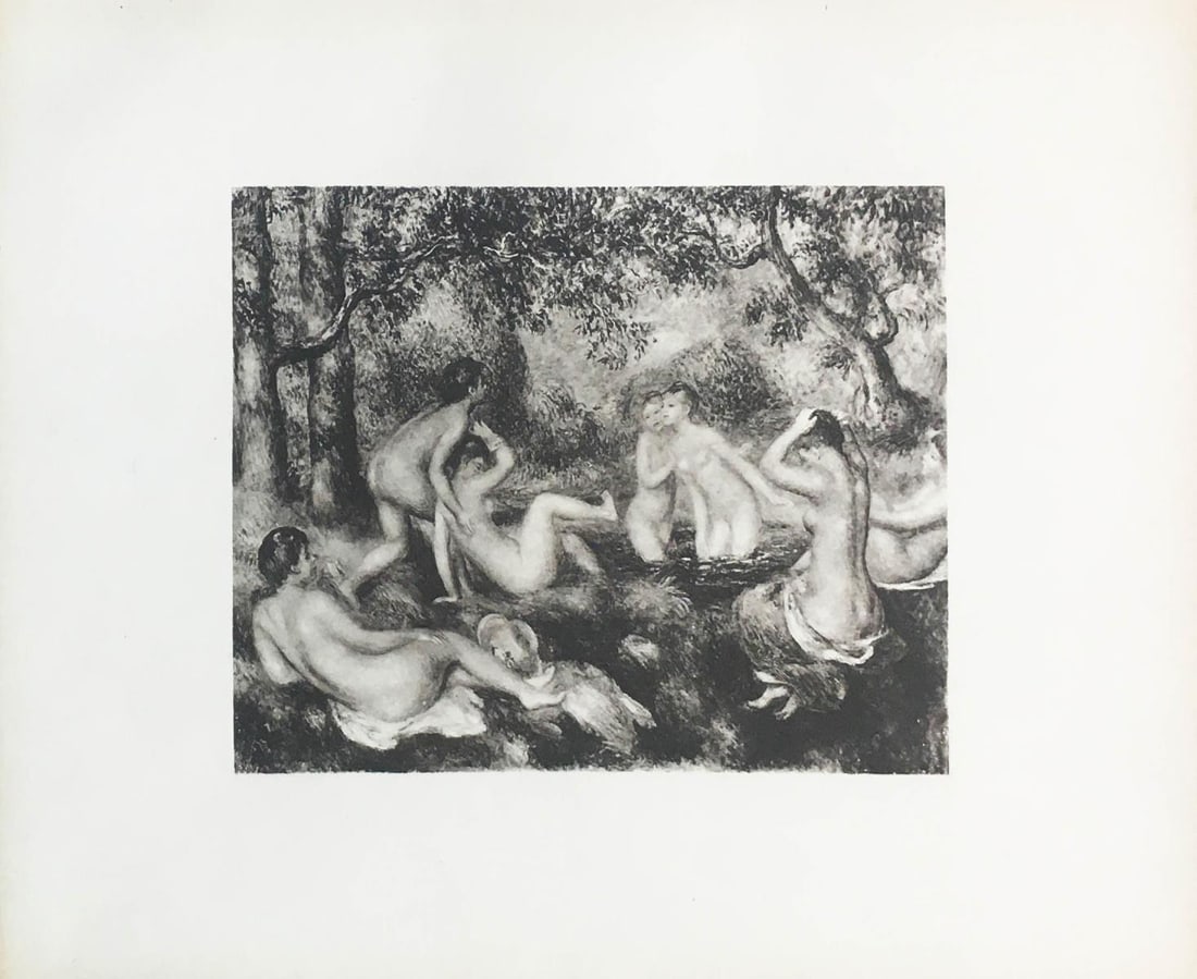 Pierre-Auguste Renoir - Baigneuses dans la Foret: Artist: Pierre-Auguste Renoir Title: Baigneuses dans la Foret Dimensions: 10 3/4in. by 15in. Edition: From the rare limited edition Medium: Original heliogravure on paper Condition: Excellent
