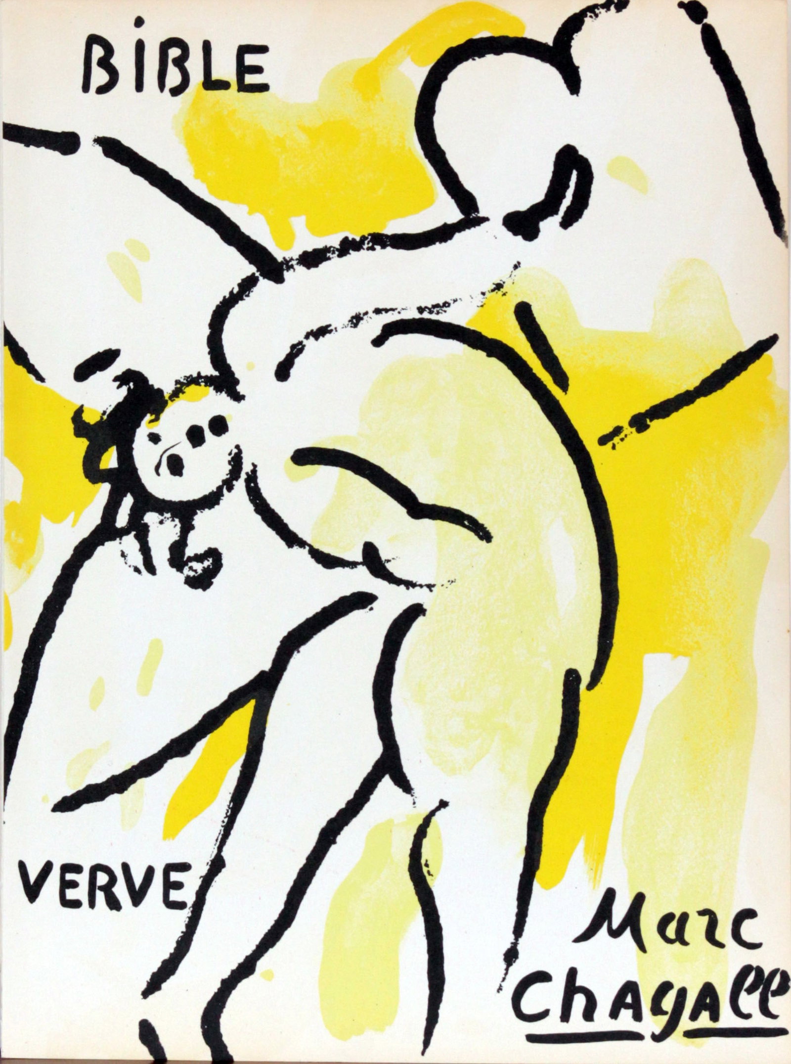 Marc Chagall - Title Page from "Verve Vol. VIII": Artist: Marc Chagall Title: Title Page from "Verve Vol. VIII" Year: 1956 Dimensions: 10in. by 14in. Edition: From the rare limited edition Publisher: Editions de la Revue VERVE Paris Suite: The Bible
