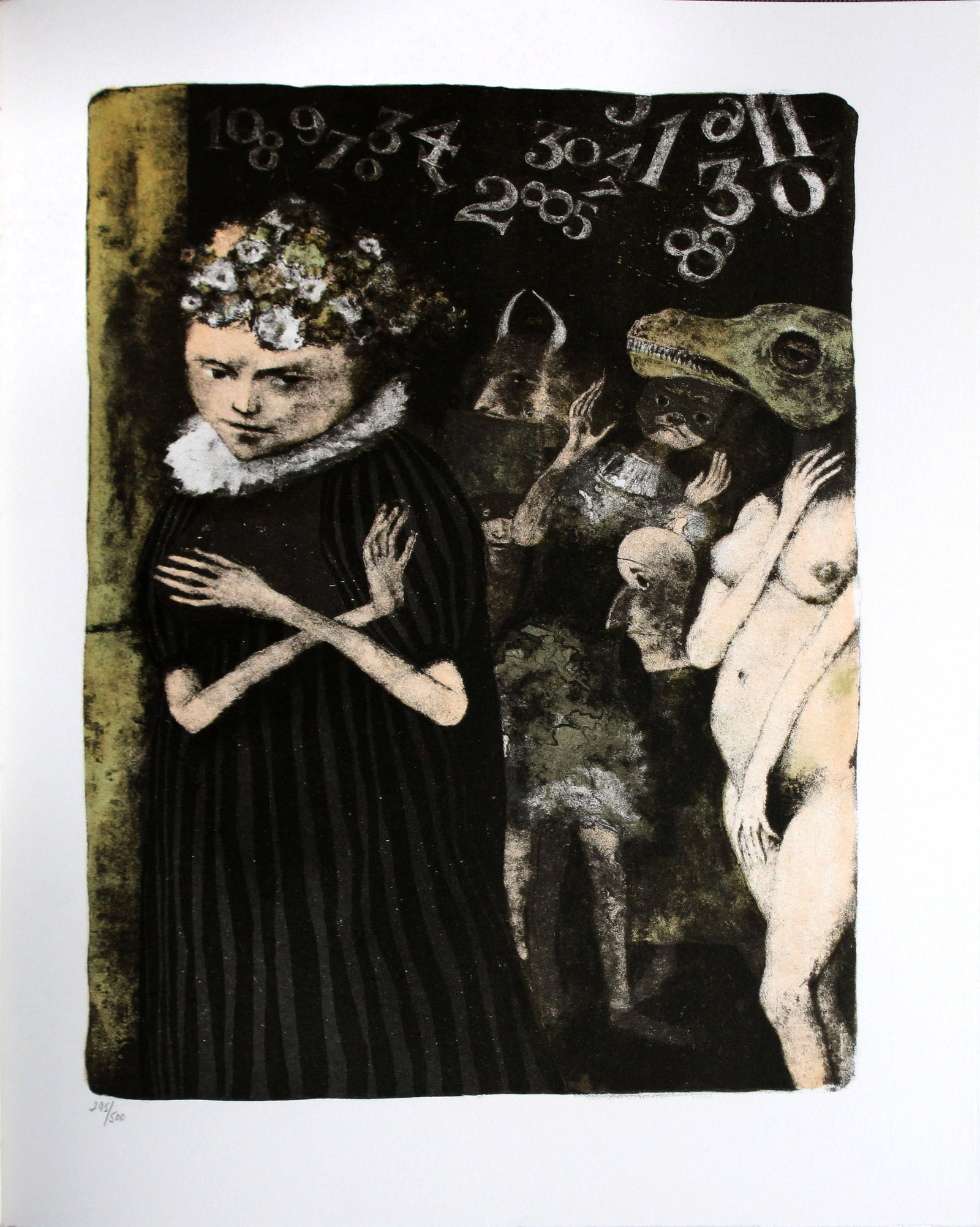 Federico Castellion - Untitled from "" The Mask of the Red Death"": Artist: Federico Castellion Title: Untitled from "" The Mask of the Red Death"" Year: 1969 Dimensions: 14 1/2 x 11 in. Edition: From the rare limited edition of 295 Publisher: Aquarius Press,