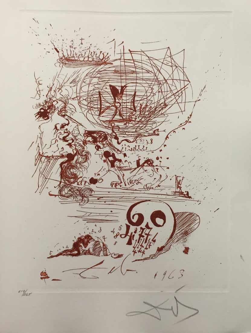 Salvador Dali - Study for a Second Dream: Artist: Salvador Dali Title: Study for a Second Dream Year: 1975 Dimensions: 15in. by 11in. Edition: From the Rare Limited Edition of 265 Publisher: Editorial Subirana Barcelon Suite: La Vida es