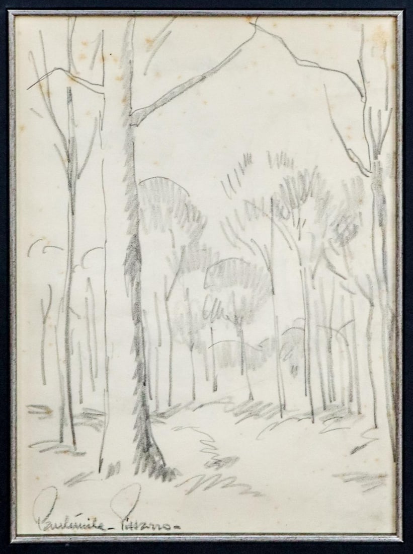Paul-Emile Pissarro - Untitled 8: Artist: Paul-Emile Pissarro Title: Untitled 8 Year: 12 5/8 Dimensions: 12 5/8in. by 9 1/4in. Edition: Rare one-of-a-kind unique work of art Medium: Original gra