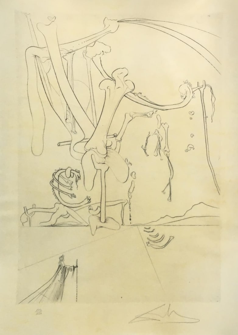 Salvador Dali - Des Rois Pendus aux Arbes: Artist: Salvador Dali Title: Des Rois Pendus aux Arbes Year: 1973 Dimensions: 24 3/8in. by 15 3/4in. Edition: From the Rare Limited Edition of 150 Publisher: Albert Skira Suite: Roi Je t Attends a