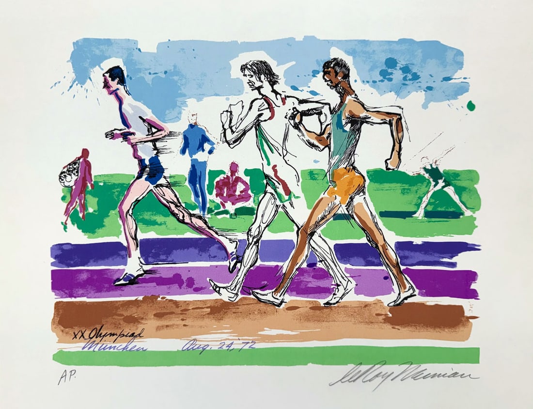 Leroy Neiman - Jim Ryan: Artist: Leroy Neiman Title: Jim Ryan Year: 1972 Dimensions: 18 x 22 in. Edition: From the Rare Limited Edition of 250 Suite: Munich Medium: Serigraph on paper Condition: Excellent Signature Details:
