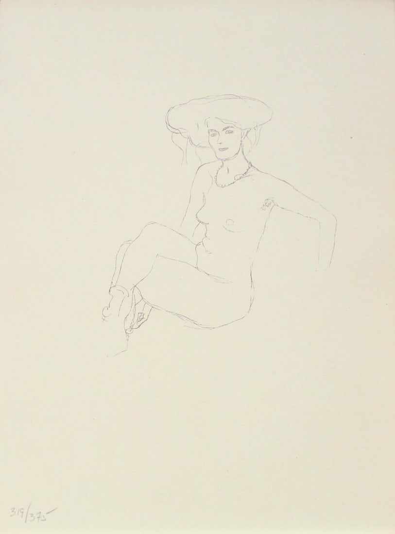 Gustav Klimt (After) - Untitled XVII: Artist: Gustav Klimt (After) Title: Untitled XVII Year: 1922 Dimensions: 10 1/2in. by 8in. Edition: From the limited edition of 375 Publisher: Thyrsos Verlag; Leipzig and Vienna Suite: Gustav Klimt: