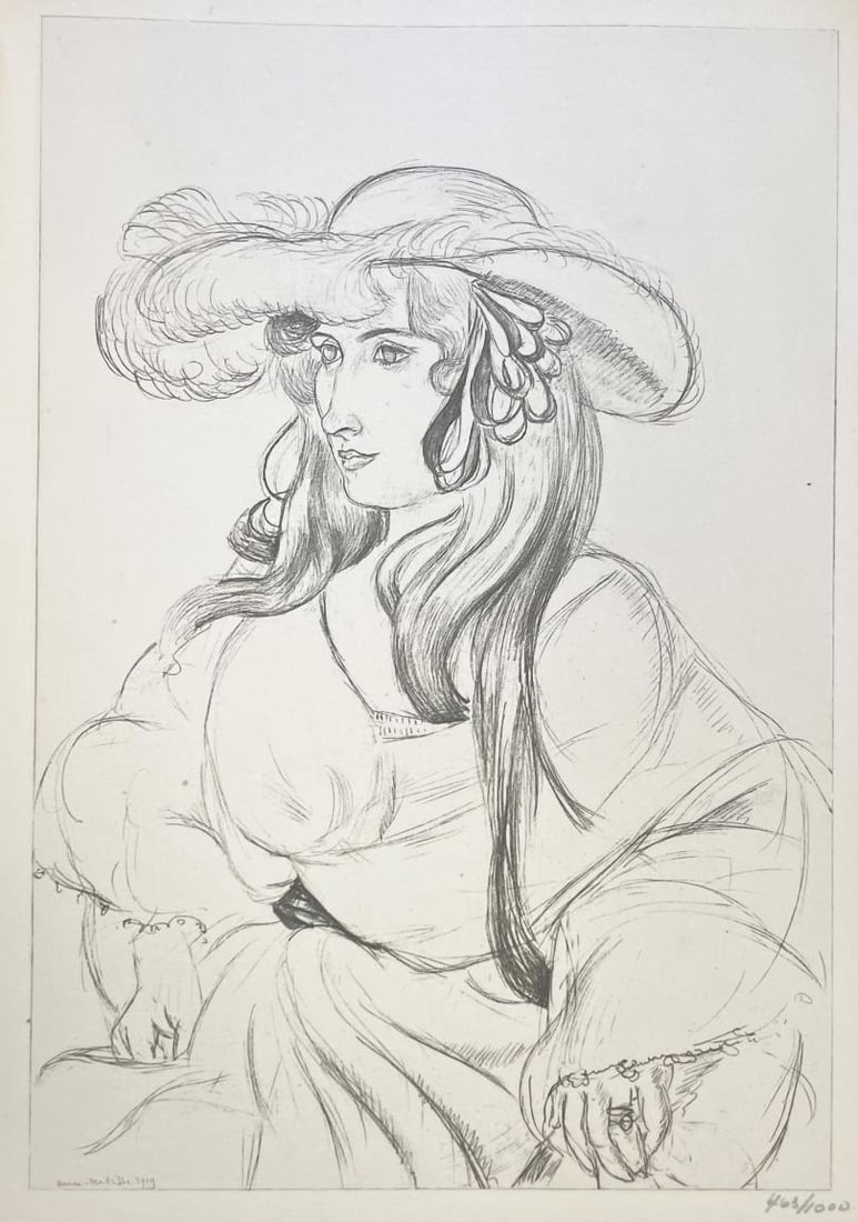 Henri Matisse (After) - Planche XIV: Artist: Henri Matisse (After) Title: Planche XIV Year: 1920 Dimensions: 11in. by 8.5in. Edition: From the rare limited edition of 1000 Publisher: Victor Jacquemin; Paris Suite: Cinquante Dessins