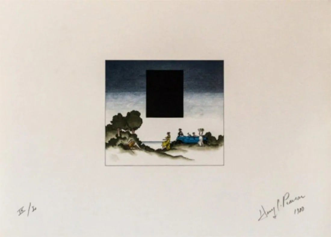 Henry Pearson - Judgement of Paris: Artist: Henry Pearson Title: Judgement of Paris Year: 1980 Dimensions: 21in. by 28.5in. Edition: From the Rare Limited Edition of 150 Medium: Lithograph in Colors Condition: Excellent Signature