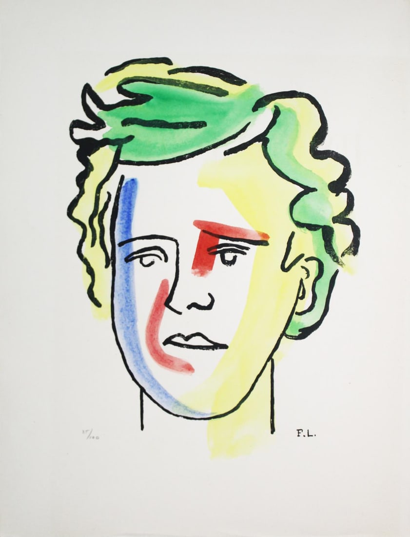 Fernand Leger - Illuminations I (Rimbaud Portrait): Artist: Fernand Leger Title: Illuminations I (Rimbaud Portrait) Year: 1949 Dimensions: 13in. by 9.75in. Edition: From the rare limited edition of 395 Publisher: Grosclaude Editions des Gaules