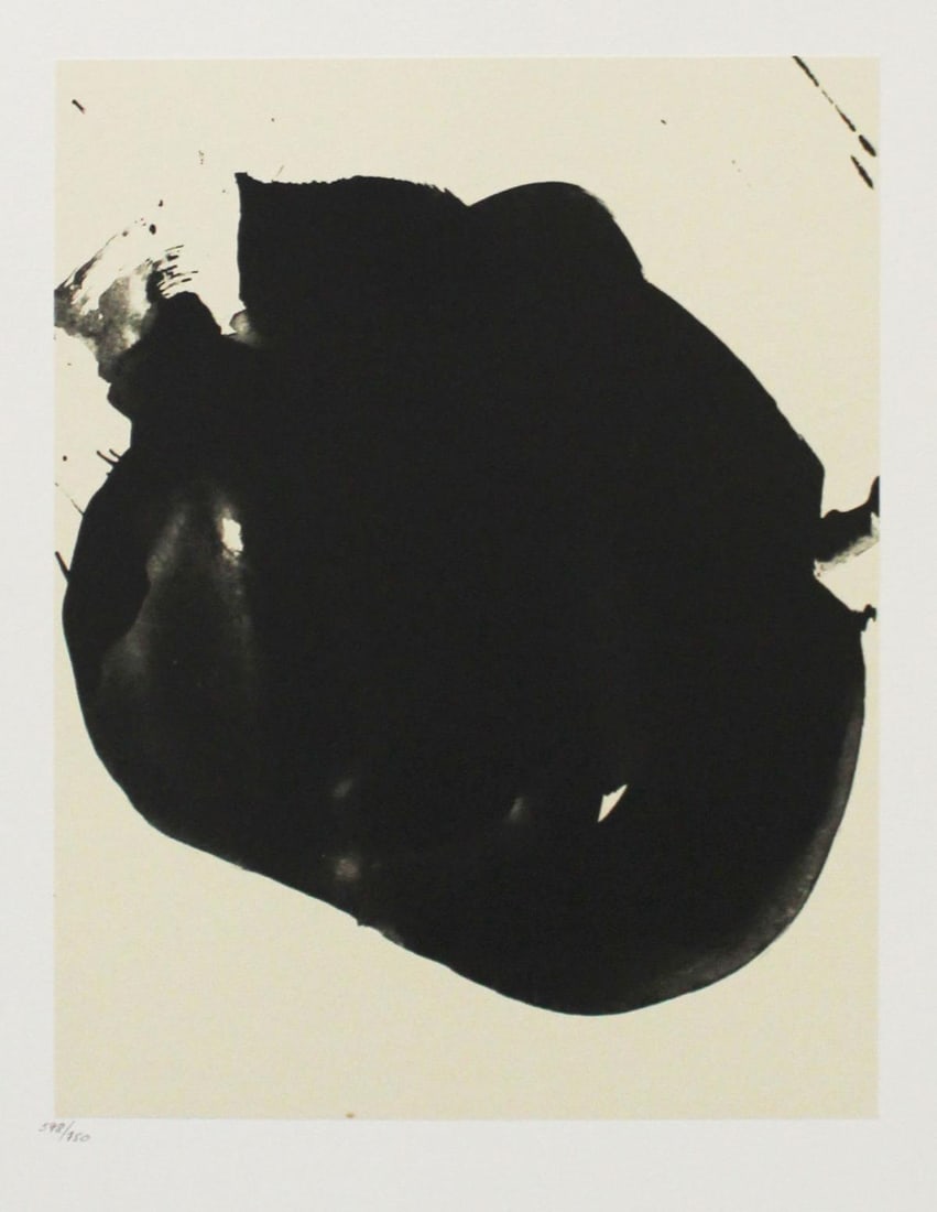 Robert Motherwell - Untitled 9: Artist: Robert Motherwell Title: Untitled 9 Year: 1988 Dimensions: 16in. by 21in. Edition: From the Rare Limited Edition of 750 Publisher: The Limited Editions Club New York Suite: The Octavio Paz