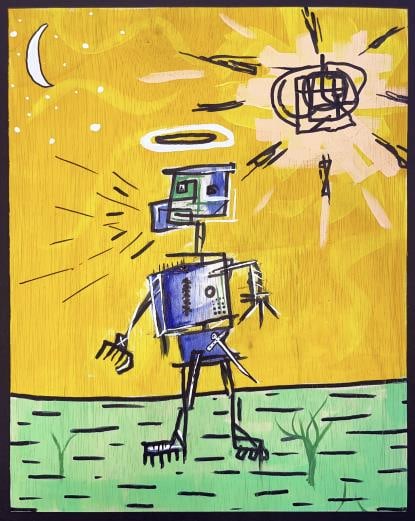 Matthew Steinberg - Field Marshall: Artist: Matthew Steinberg Title: Field Marshall Year: 2023 Dimensions: 11in. by 14in. Edition: One-of-a-Kind Orginal painting Medium: Original Acrylic Painting on wood Condition: Excellent Signature