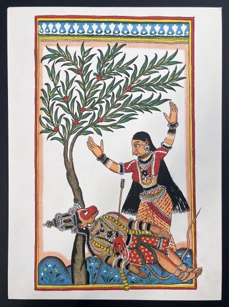 Verev 1938 - Indian Pantheon - Divinities III: Artist: Verev 1938 Title: Indian Pantheon - Divinities III Year: 1938 Dimensions: 14in. by 10 1/2in. Weight: 0 Edition: From the rare limited edition Suite: Verve Vol. 1 No. 3 Medium: Original
