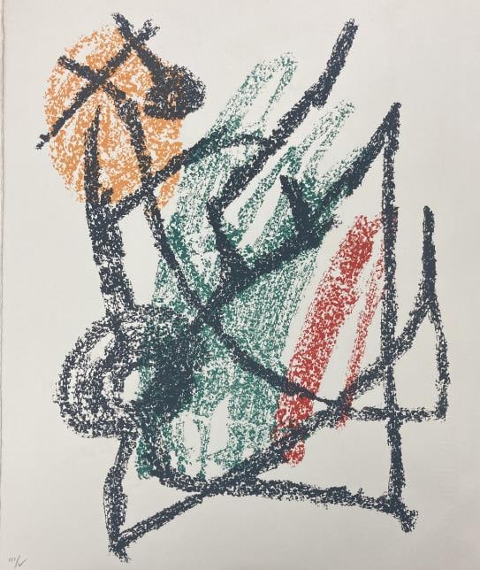 Joan Miro - Untitled from "Je travaille comme un jardinier": Artist: Joan Miro Title: Untitled from "Je travaille comme un jardinier" Year: 1963 Dimensions: 16in. by 13in. Edition: From the limited edition Publisher: Mourlot Paris Suite: Je travaille comme un