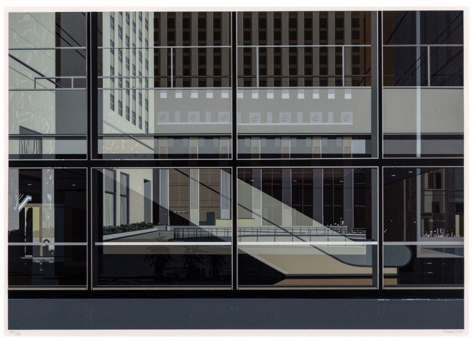 Richard Estes - Manhattan: Artist: Richard Estes Title: Manhattan Year: 1981 Dimensions: 19 5/8 x 27 1/2 in. Edition: 147 from the limited edition of 250 Publisher: Parasol Press Ltd., New York Suite: Urban Landscapes III