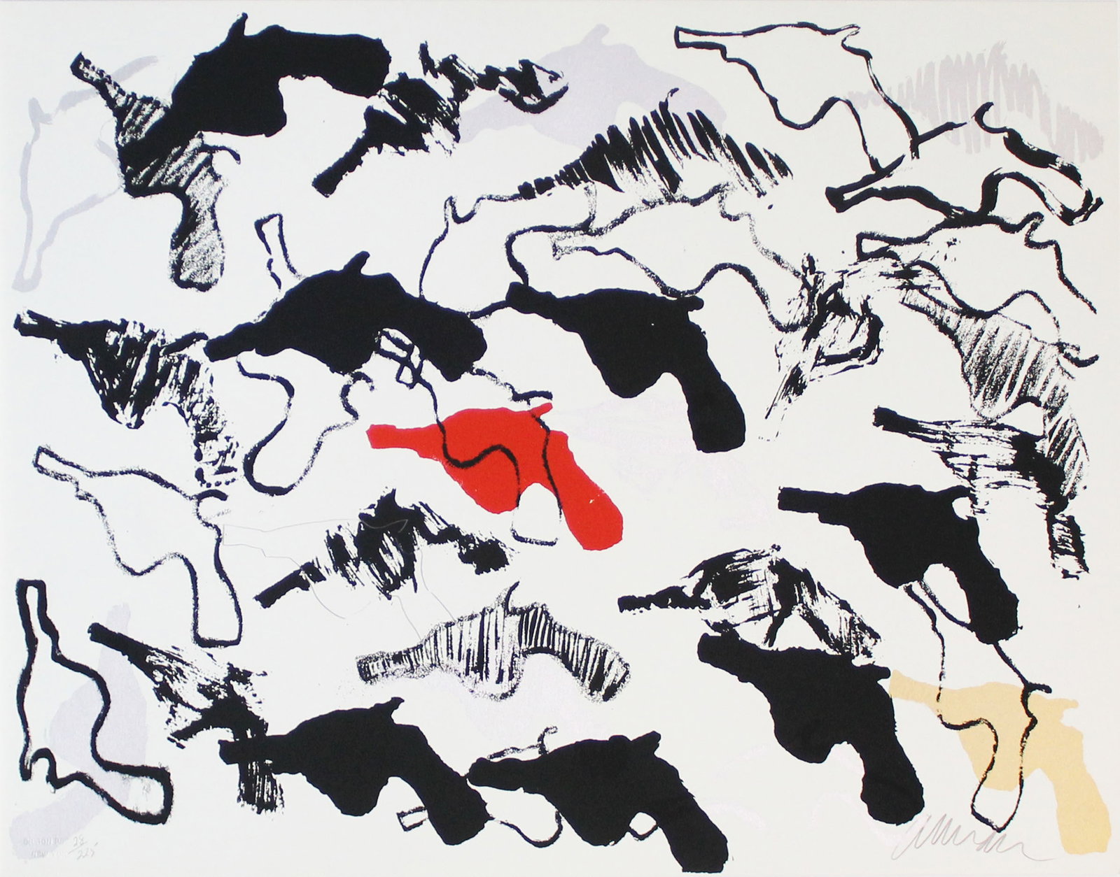 Arman - Boom Boom: Artist: Arman Title: Boom Boom Year: 1966 Dimensions: 22in. by 17in. Edition: from the limited edition of 225 Suite: New York International Portfolio Medium: Color Screenprint on paper Condition:
