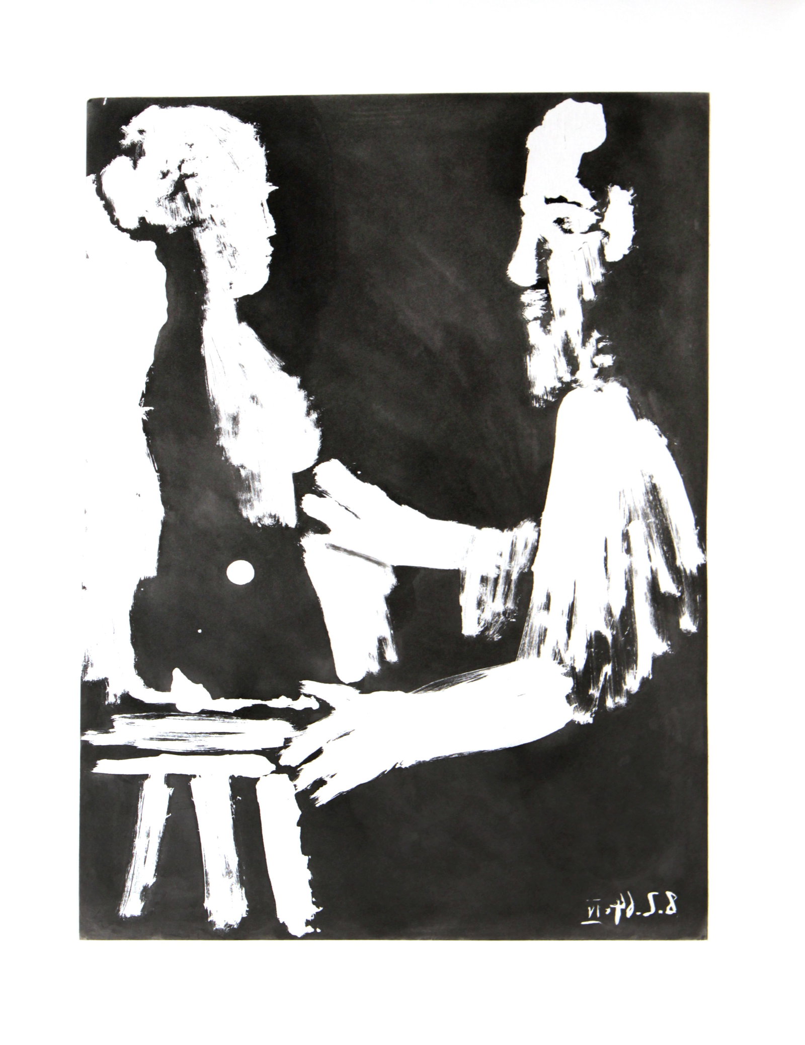 Pablo Picasso - Untitled, from "Sable Mouvant": Artist: Pablo Picasso Title: Untitled, from "Sable Mouvant" Year: 1964-65 Dimensions: 18 1/2 x 14 1/2 in. Edition: From the rare limited edition Publisher: Louis Broder Suite: Sable Mouvant Medium: