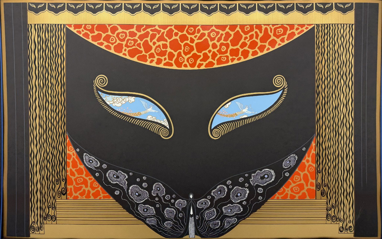 Erte - Eyes of Love: Artist: Erte Title: Eyes of Love Year: 1983 Dimensions: 25 x 40 in. Edition: 237 from the limited edition of 300 Publisher: Chalk & Vermilion Fine Arts, Ltd. Suite: Mysteries Through the Eyes of the
