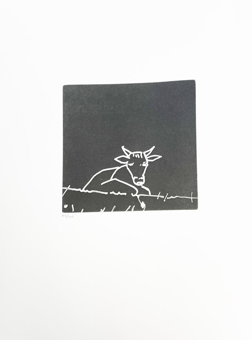 Alex Katz - Damages: Artist: Alex Katz Title: Damages Year: 2005 Dimensions: 9in. by 12in. Edition: From the rare limited edition of 100 Publisher: Arion Press Suite: Gloria Medium: Original Etching on paper Condition: