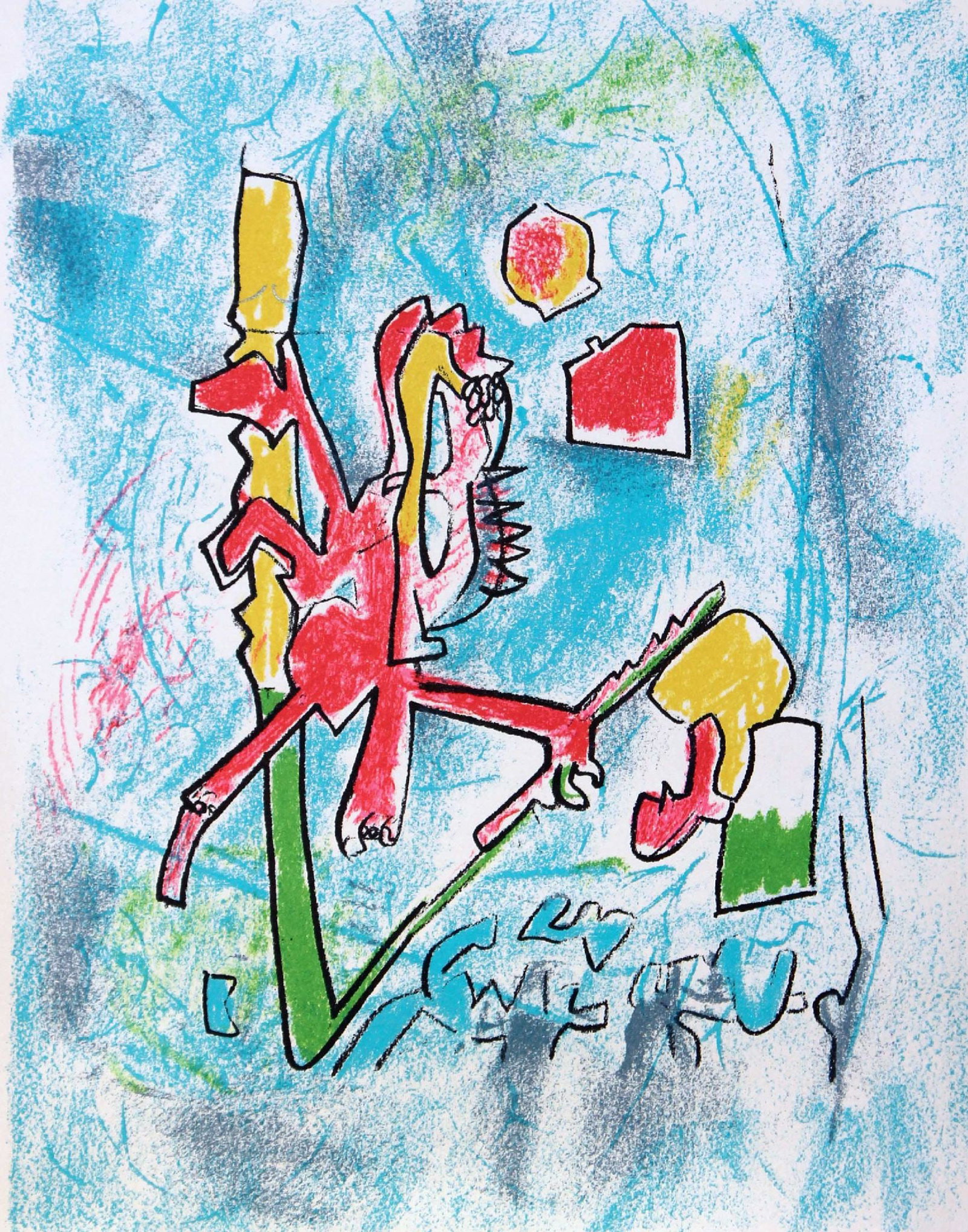 Roberto Matta - Tout Se Tient: Artist: Roberto Matta Title: Tout Se Tient Year: 1977 Dimensions: 9 1/2 x 12 1/4 in. Edition: From the rare limited edition Medium: Lithograph in colors Condition: Excellent Comes with Letter of