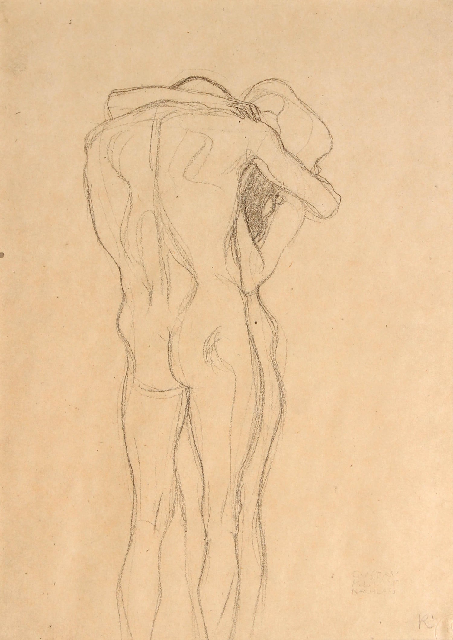 Gustav Klimt (After) - Nude Hug: Artist: Gustav Klimt (After) Title: Nude Hug Year: 1985 Dimensions: 32in. by 24in. Edition: From the rare limited edition of 1000 Publisher: Akademische Druck-u. Verlagsanstalt Suite: Faksimilie der