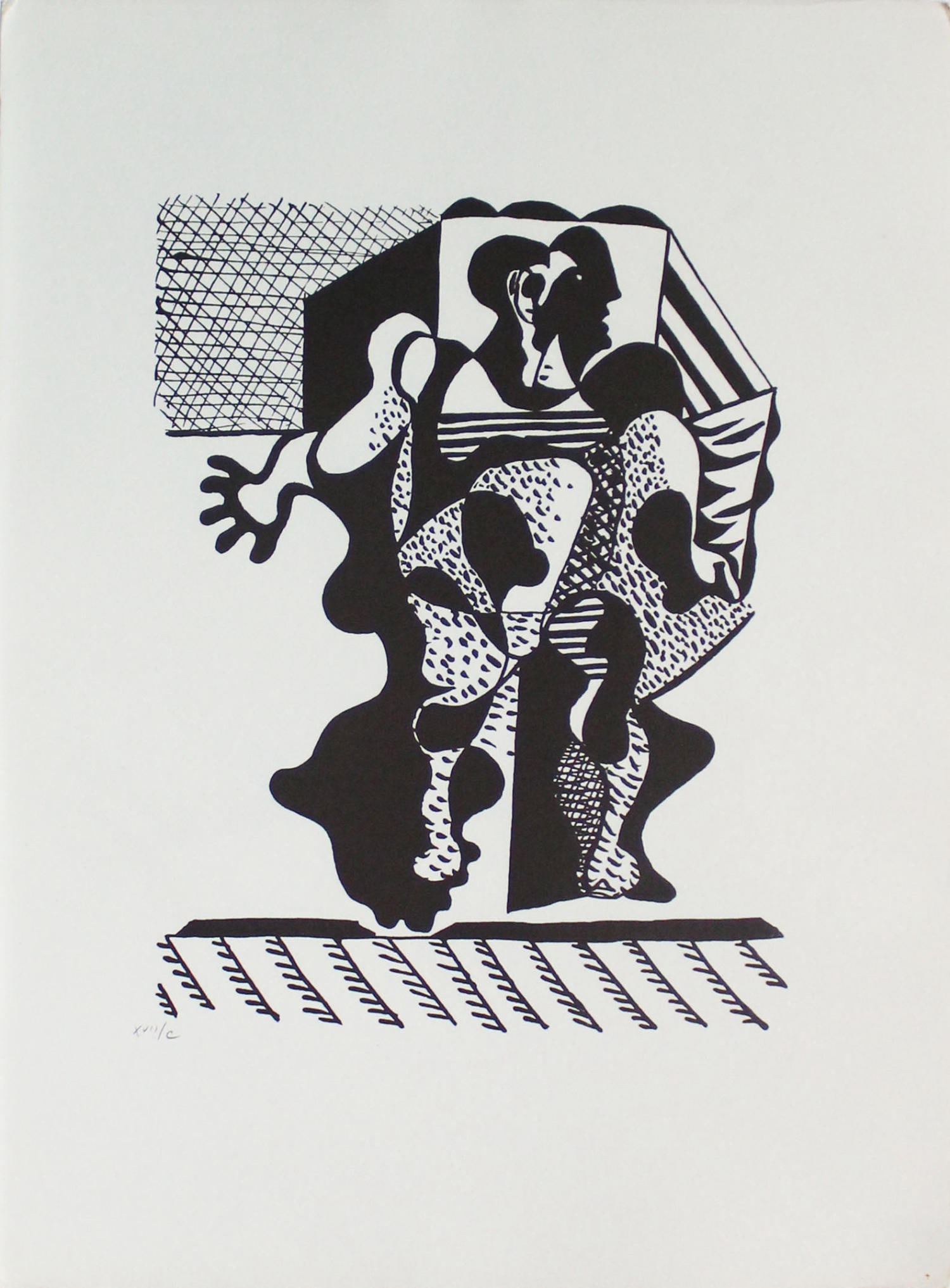 Pablo Picasso - Untitled XVII: Artist: Pablo Picasso Title: Untitled XVII Year: 1955 Dimensions: 17.25in. by 12.75in. Edition: From the Rare Limited Edition of C Publisher: Andre Sauret Paris Suite: Helene Chez Archimede Medium: