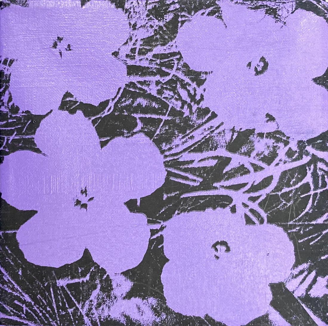 Doblin - Flowers V: Artist: Doblin Title: Flowers V Year: 1971 Dimensions: 8in. by 8in. Edition: Unique Original One of A Kind Artwork Medium: Hand Pulled Screen Print on Canvas wi