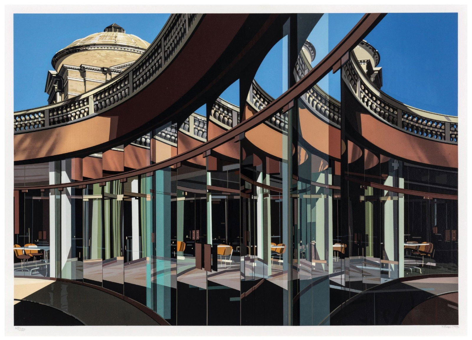 Richard Estes - Vatican: Artist: Richard Estes Title: Vatican Year: 1981 Dimensions: 19 5/8 x 27 1/2 in. Edition: 49 from the limited edition of 250 Publisher: Parasol Press Ltd., New York Suite: Urban Landscapes III Medium: