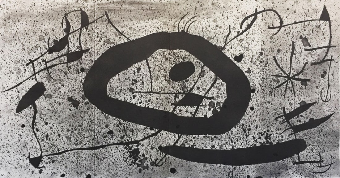 Joan Miro - Untitled IX from Les Essencies de la Terra: Artist: Joan Miro Title: Untitled IX from Les Essencies de la Terra Year: 1968 Dimensions: 29 3/8in. by 19 1/4in. Edition: From the rare limited edition of 1000 Pub
