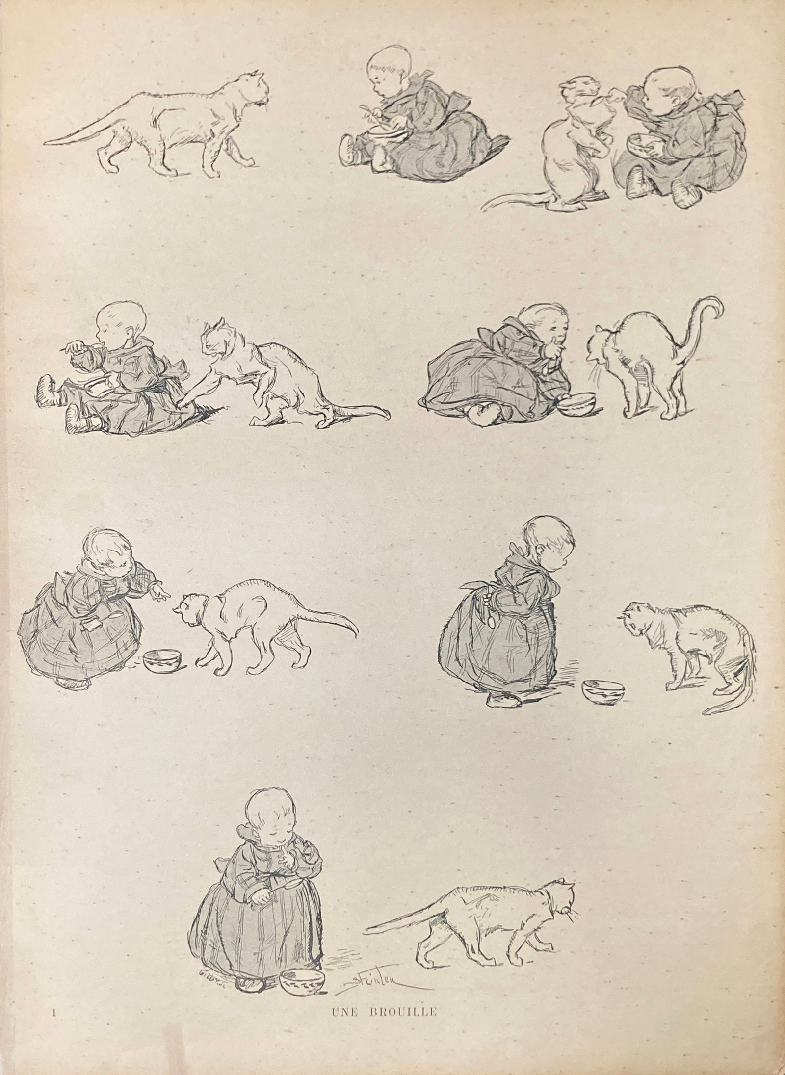 Theophile Alexandre Steinlen - Une Brouille (1 of 1)