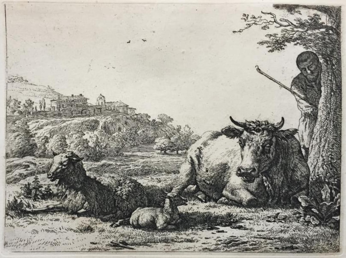 Karl Dujardin - Pastoral: Artist: Karl Dujardin Title: Pastoral Year: 1868 Dimensions: 6 5/8in. by 9 7/8in. Edition: From the Rare Limted Edition Publisher: MacMillan and Co.
