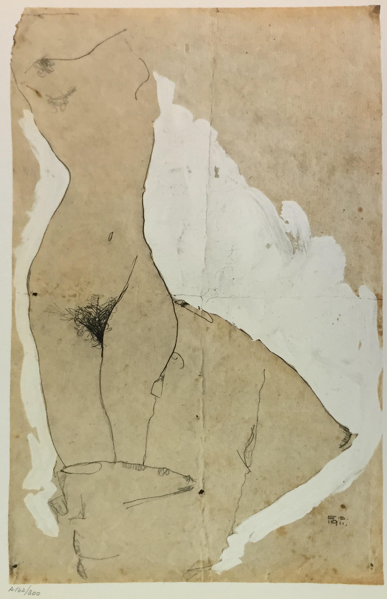 Egon Schiele (After) - Female Torso: Artist: Egon Schiele (After) Title: Female Torso Year: 1969 Dimensions: 19 3/4 x 14 1/4 in. Edition: From the Rare Limited Edition of 300 Publisher: Harry N. Ab