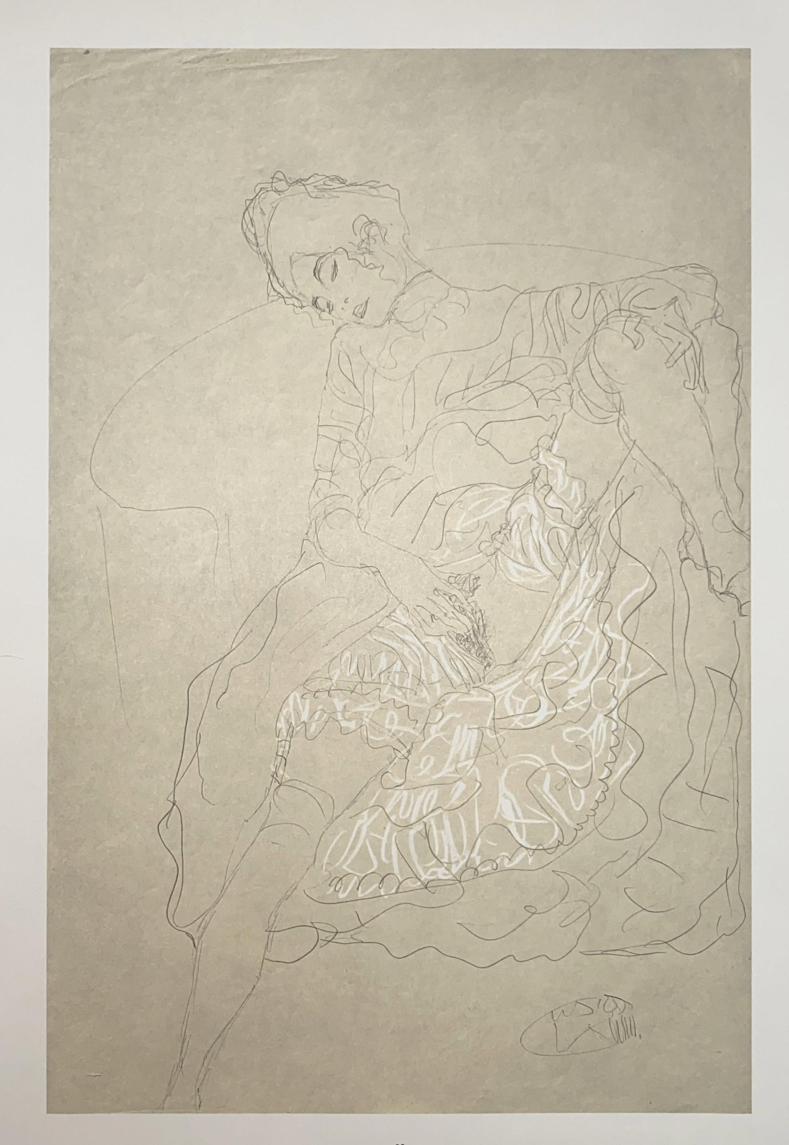 Gustav Klimt (After) - Untitled Study (XXIII): Artist: Gustav Klimt (After) Title: Untitled Study (XXIII) Year: 1980 Dimensions: 16in. by 12in. Edition: From the Rare Limited Edition of CCC Publisher: Mazzot