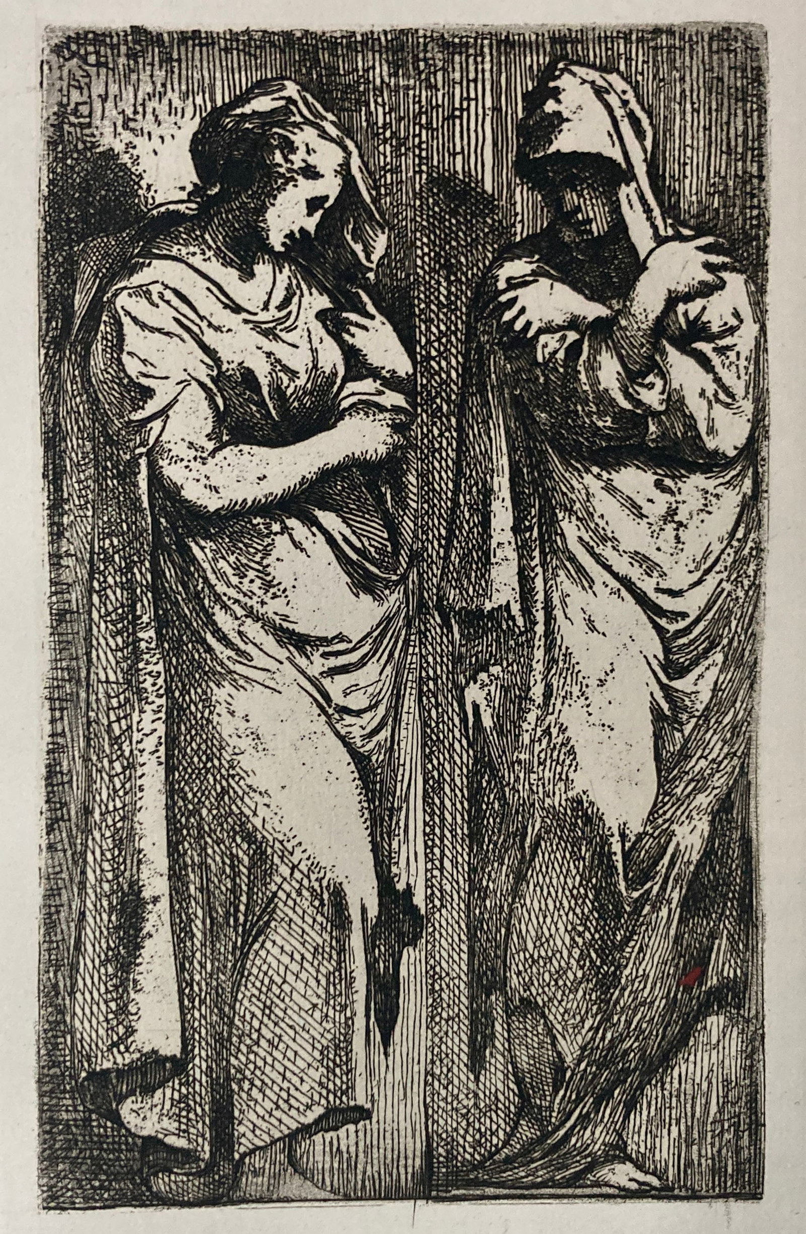 Francesco Primaticcio - Standing Prophet and Woman: Artist: Francesco Primaticcio Title: Standing Prophet and Woman Year: 1880 Dimensions: 12 x 8 in. Edition: From the Rare Limted Edition Publisher: MacMillan and