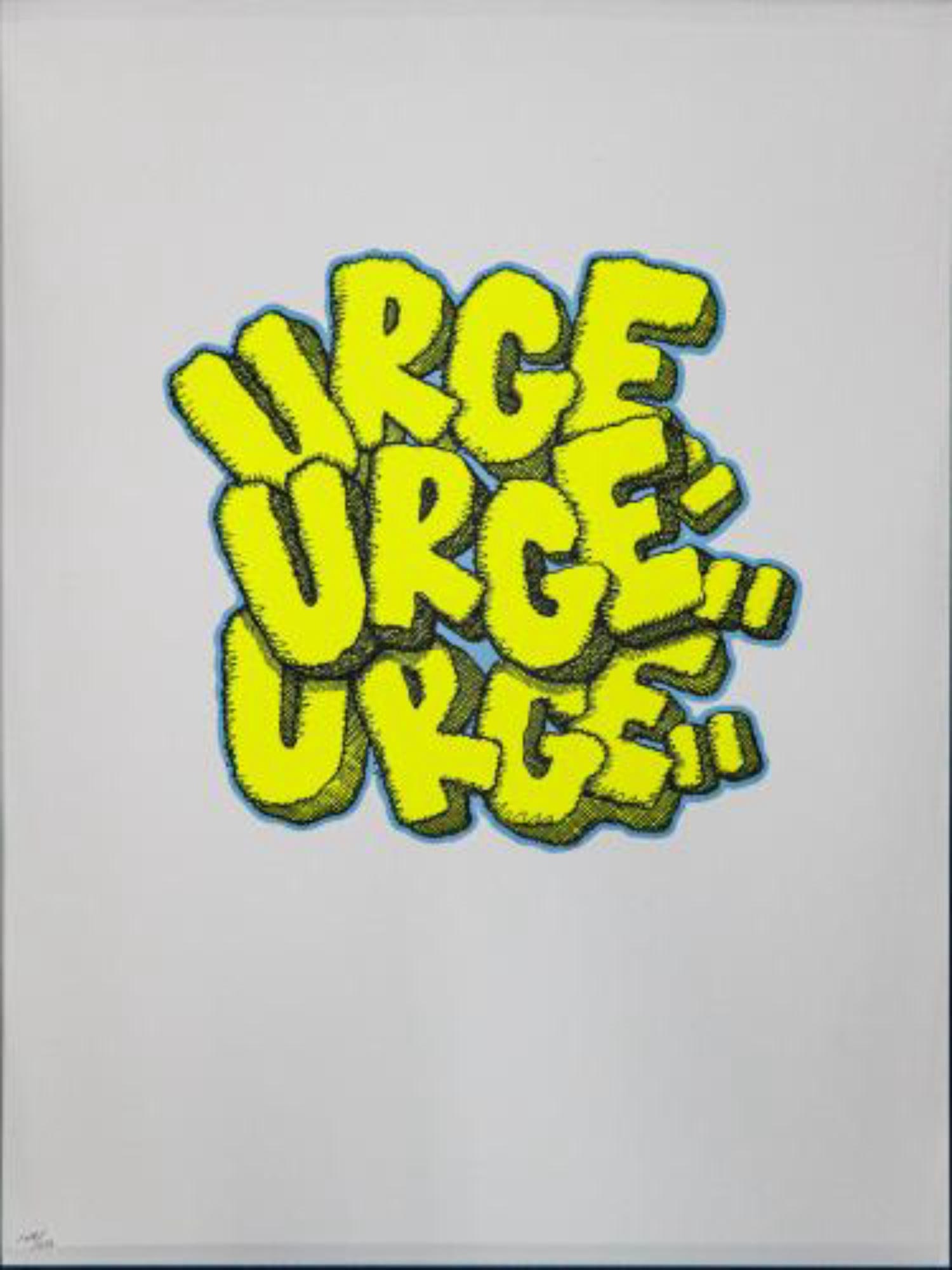 KAWS - Urge: Artist: KAWS Title: Urge cover page Year: 2020 Dimensions: 13.25in. by 17.25in. Edition: From the Rare Limited Edition of 250 Suite: Urge Medium: SIlkscreen on paper Condition: Excellent Signature