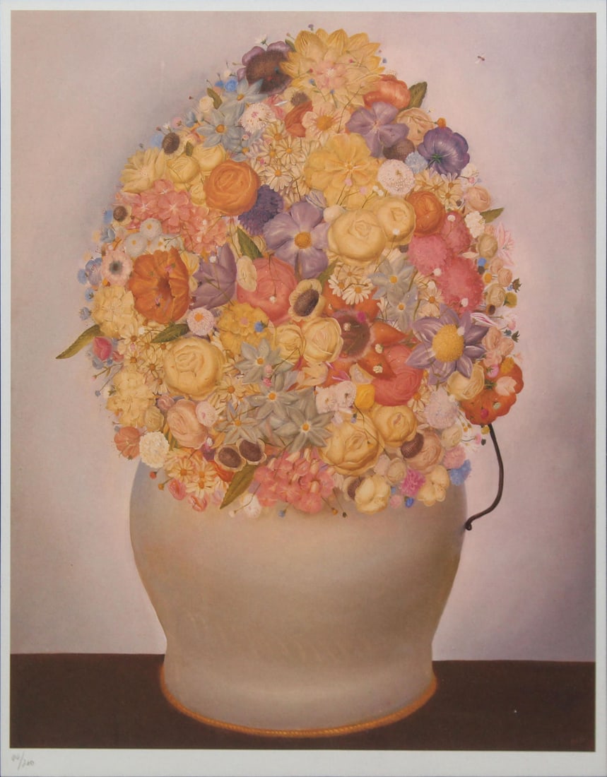Fernando Botero (after) - Flower Pot: Artist: Fernando Botero (after) Title: Flower Pot Year: 1983 Dimensions: 16in. by 12in. Edition: 66 from the limited edition of 200 Publisher: Harry N. Abrams Inc. New York Suite: Fernando Botero