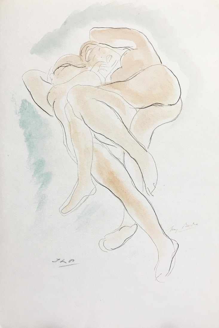 Auguste Rodin - Untitled XII from Elegies Amoureuses d'Ovide: Artist: Auguste Rodin Title: Untitled XII from Elegies Amoureuses d'Ovide Year: 1935 Dimensions: 7 5/8in. by 11 1/4in. Edition: From the Rare Limited Edition of 250 Publisher: Histoire de la